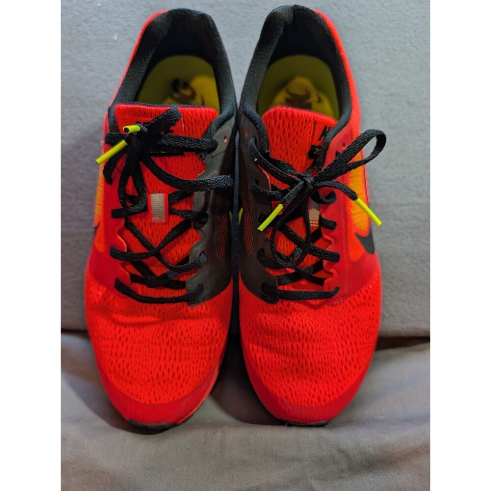 Nike Zoom Fly 2 Men's 9.5 Red Black Volt Running Shoes 707606-600 Sneakers